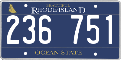 RI license plate 236751