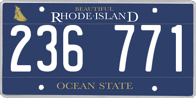 RI license plate 236771