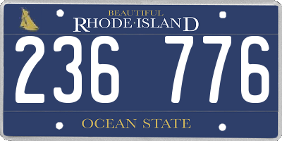 RI license plate 236776