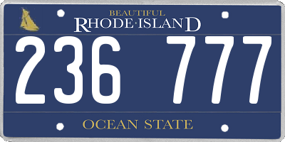 RI license plate 236777
