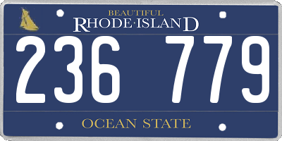 RI license plate 236779