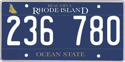 RI license plate 236780