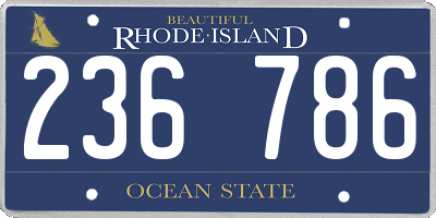 RI license plate 236786