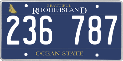 RI license plate 236787