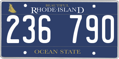 RI license plate 236790