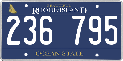 RI license plate 236795