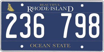 RI license plate 236798