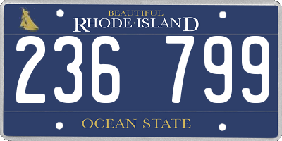RI license plate 236799