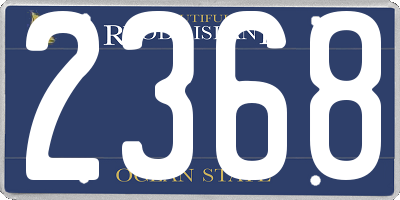 RI license plate 2368