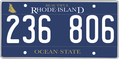 RI license plate 236806