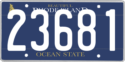 RI license plate 23681