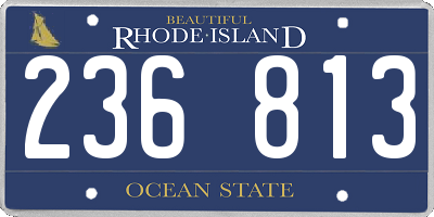 RI license plate 236813