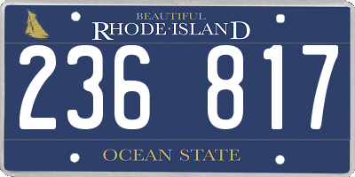 RI license plate 236817