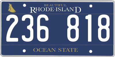 RI license plate 236818