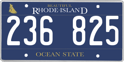 RI license plate 236825