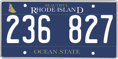 RI license plate 236827