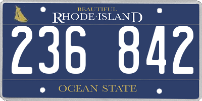 RI license plate 236842