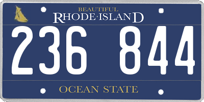 RI license plate 236844