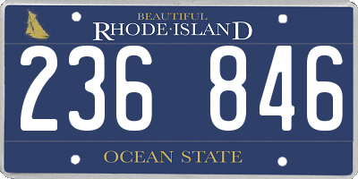 RI license plate 236846