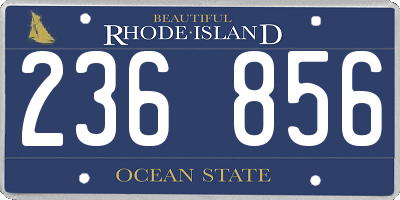 RI license plate 236856