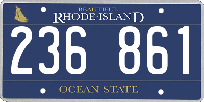 RI license plate 236861