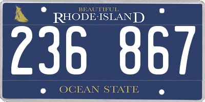 RI license plate 236867