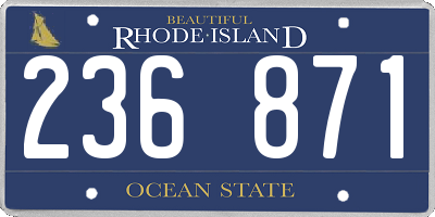 RI license plate 236871