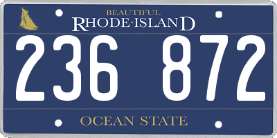 RI license plate 236872
