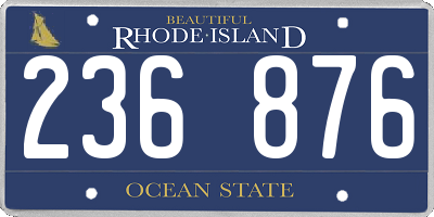 RI license plate 236876