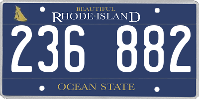 RI license plate 236882