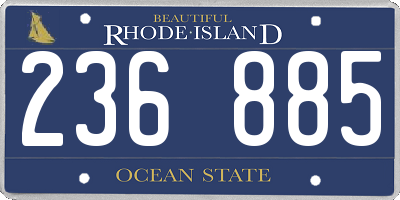 RI license plate 236885