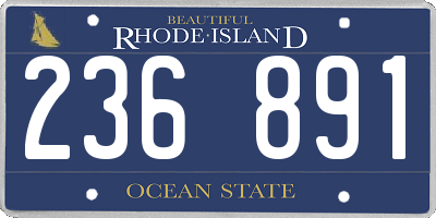 RI license plate 236891