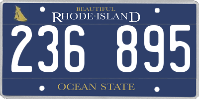RI license plate 236895
