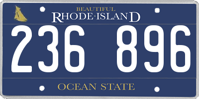 RI license plate 236896