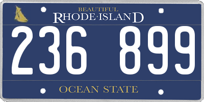 RI license plate 236899