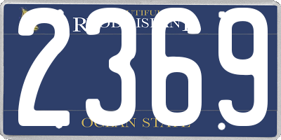 RI license plate 2369