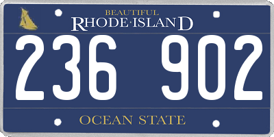 RI license plate 236902