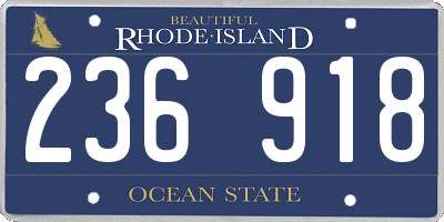 RI license plate 236918