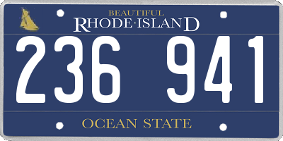 RI license plate 236941