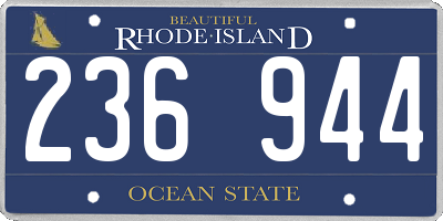 RI license plate 236944