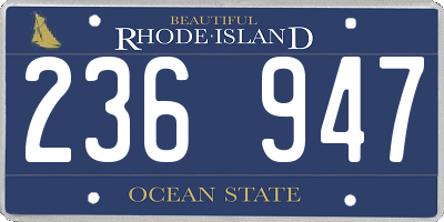RI license plate 236947