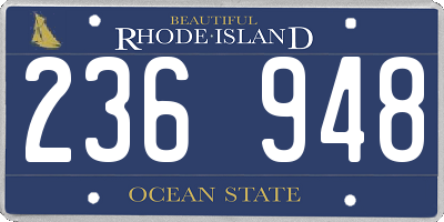 RI license plate 236948