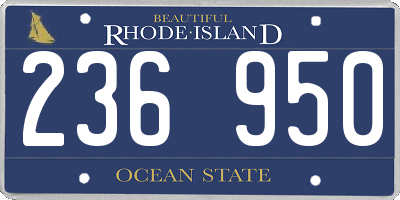 RI license plate 236950