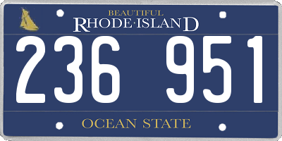 RI license plate 236951