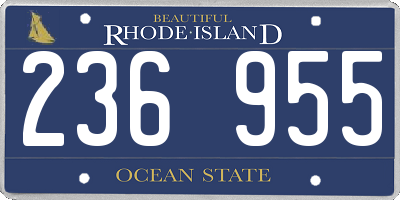 RI license plate 236955