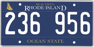 RI license plate 236956