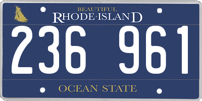 RI license plate 236961