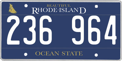 RI license plate 236964