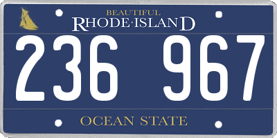 RI license plate 236967