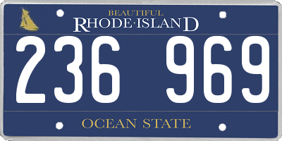 RI license plate 236969